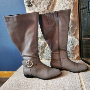 Comfortview Blakey Tall Wide Calf Gray Boots
